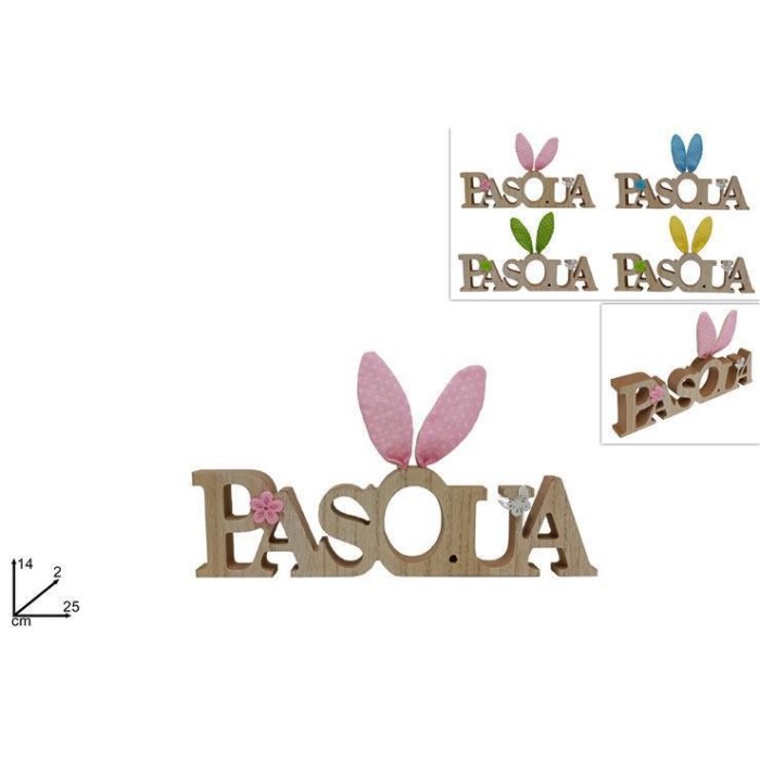 SCRITTA LEGNO PASQUA H14 4COLO